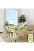 yok yok evim eve dair her şey Ekose Bordürlü Limon Desenli Dertsiz Masa Örtüsü - 2