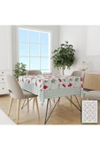 yok yok evim eve dair her şey Ekose Bordürlü Kiraz Desenli Dertsiz Masa Örtüsü - 2