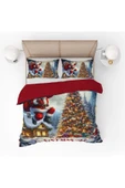 yok yok evim eve dair her şey Yılbaşı Temalı Noel Desenli Çift Kişilik  Nevresim Seti - 4