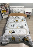 yok yok evim eve dair her şey Welsoft Pofuduk Çift Taraflı KEPÇE İŞ MAKİNALARI Desenli Tek Kişilik Yorgan Uyku Seti - 1