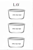LAV FEYZADE Round Saklama Kabı (1490 CC X 3 ADET) BEYAZ KAPAKLI thumbnail 1