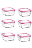 LAV Feyzade Fresco Cam Kilitli Saklama Kabı 6'lı Set Frs227 Pembe (375CC) thumbnail 1