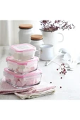 LAV FEYZADE Fresco Cam Kilitli Saklama Kabı 3'lü Set  KARE  (1150cc-720cc-375cc) (FRS249-FRS247-FRS227) - 4