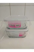 LAV FEYZADE Fresco Cam Kilitli Saklama Kabı 2’li Set 1150cc KARE (FRS-249) - 2