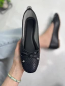 Günlük Kadın Delikli Babet Fiyonklu Metal Detaylı Yumuşak Dikiş Taban Hafif Rahat Ayakkabı 114 - 2