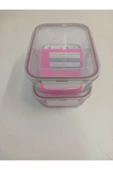 LAV Feyzade Fresco Cam Kilitli Saklama Kabı 2'li Set 1120cc Dikdörtgen (FRS-297) - 3