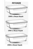 FEYZADE LAV Fresco Kilitli Cam Saklama Kabı (1900cc x 3 adet) BEYAZ KAPAKLI (FRS-259) thumbnail 1