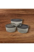 LAV FEYZADE Round Saklama Kabı (380 cc X 3 ADET) ANTRASİT KAPAKLI thumbnail 3