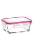 LAV Feyzade Fresco Cam Kilitli Kahvaltılık Saklama Kabı 6'lı Set 400cc Pembe Kapak (FRS-237) - 2