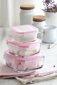 LAV Fresco Kilitli Kapak Cam Saklama Kabı  Set  3'lü - 1