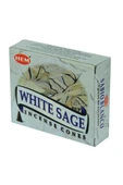 Hem Tütsü Hem Beyaz Adaçayı Kokulu 10 Konik Tütsü - White Sage Incense Con - 1