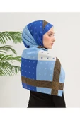 FEYZADE Sena Scarfs CARDİON BEYOĞLU MAVİ ŞAL 75 x 180 - 3