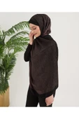 FEYZADE Sena Scarfs CARDİON BOTANİK DESEN KAHVE ŞAL 75 X 180 - 4