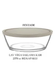 LAV Feyzade Vega Saklama Kabı 1 Adet 2370cc Bej Kapaklı thumbnail 1