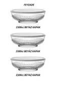 LAV FEYZADE Tokyo Saklama Kabı Seti 3'lü (1500cc x 3 adet) BEYAZ KAPAKLI thumbnail 1