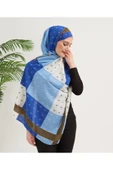FEYZADE Sena Scarfs CARDİON BEYOĞLU MAVİ ŞAL 75 x 180 - 1