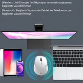 ASUS MS012 2,4gh Wireless Bluetooth Kablosuz Mouse Beyaz thumbnail 2