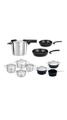 Fissler Vitaquick Premium 6Lt Düdüklü Tencere ve İndiksiyon Tabanlı Metal Kapaklı Tencere Tava Seti - 1