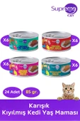 Karışık Kıyılmış Konserve Kedi Yaş Maması 85gr - 1
