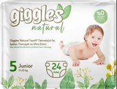 GİGGLES NATURAL IKIZ JUNİOR BEBEK BEZİ 24 LI ( 5 NO ) - 1