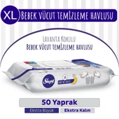 Nessiworld Sleepy XL Lavanta Kokulu Bebek Vücut Temizleme Mendili 50 Yaprak - 1