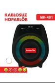 MK-401 RGB LED Işıklı Kablosuz Hoparlör FM/USB/AUX / Mikrofon Destekli - 1