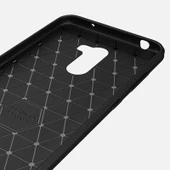 Xiaomi Pocophone F1 ile Uyumlu Kamera Korumalı Darbe Önleyici Carbon Brushed Silikon Kılıf - 3