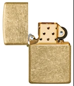 ZIPPO ÇAKMAK -49477 REGULAR TUMBLED BRASS 5 NUMARA thumbnail 1