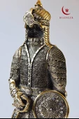 Fetih Zırh Ayetel Kürsi Biblo Orta Boy 11×27 cm– Altın Renk Metal Dekoratif Aksesuar - 3