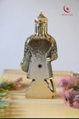 Fetih Zırh Ayetel Kürsi Biblo Büyük Boy 15×33 cm– Altın Renk Metal Dekoratif Aksesuar - 4