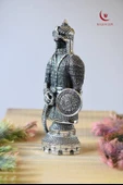 Fetih Zırh Ayetel Kürsi Biblo Büyük Boy 15×33 cm– Gümüş Renk Metal Dekoratif Aksesuar thumbnail 4