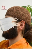 Erkek Örme Takke Kahverengi  Hac ve Umre İçin İdeal Nefes Alabilir Standart Beden Takke - 2