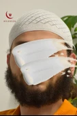 Erkek İnce Orlon Takke Beyaz – Makine İşi El Örmesi, Standart Beden - 2