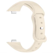 Huawei Watch Fit3 Fit 4 Fit 4 Pro İle Uyumlu İnce Ve Zarif Tasarım Silikon Kordon Kayış  Starlight thumbnail 4