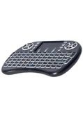 Smart Tv Box Ps3 Uyumlu Kablosuz Dokunmatik Işıklı Şarjlı Touchpadli Mini Q Klavye - 3