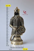 Fetih Zırh Ayetel Kürsi Biblo Orta Boy 11×27 cm– Altın Renk Metal Dekoratif Aksesuar - 1