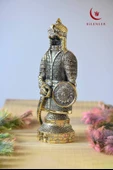 Fetih Zırh Ayetel Kürsi Biblo Orta Boy 11×27 cm– Altın Renk Metal Dekoratif Aksesuar - 5