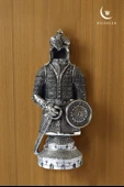 Fetih Zırh Ayetel Kürsi Biblo Orta Boy 11×27 cm– Gümüş Renk Metal Dekoratif Aksesuar - 6