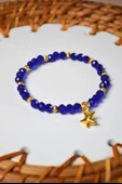 Işıltılı Boncuklu ve Charm Detaylı Bileklik Lacivert – Zarif, Şık ve Farklı Desenlerle Tasarlanmış Özel Aksesuar thumbnail 3