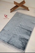 Peluş Seccade Gri - 80x120 cm - Ekstra Konforlu - Yumuşak ve Geniş Ölçülü - 4