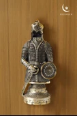 Fetih Zırh Ayetel Kürsi Biblo Orta Boy 11×27 cm– Altın Renk Metal Dekoratif Aksesuar - 6