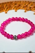 Bileklik Canlı Renkli Cam Boncuk Fuşya 3 Adet – Her Bileğe Uyumlu, Şık ve Zarif Aksesuar thumbnail 3