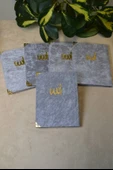 Kadife Kapaklı Allah Lafızlı Ekonomik Yasin Kitabı Gri - 12x17 cm, 80 Sayfa thumbnail 5