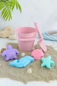 OHYO Silikon Banyo Ve Plaj Kova Seti - Sağlıklı Ve Doğal Çocuk Oyun Seti- Pembe - 2