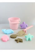 OHYO Silikon Banyo Ve Plaj Kova Seti - Sağlıklı Ve Doğal Çocuk Oyun Seti- Pembe - 4
