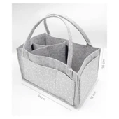Nessiworld Nessiworld BabyJem Keçe Anne Bebek Bakım Çantası 772 Gri Çiçek - 2