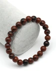 Mahogany Obsidyen Doğal Taş Bileklik 8 mm Küre Kesim thumbnail 1
