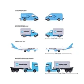 Nessiworld 212057290 Majorette MAERSK Lojistik Arabaları 4 Parça -Simba - 2