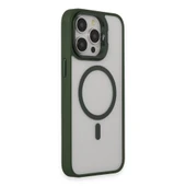 İPhone 15 Pro Uyumlu Kılıf ve Lens Magsafe Standlı Kamera Camlı Kapak - 9