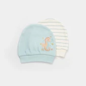 Nessiworld     Save The Seahorse 2'Li Bebek Şapka 72231 Bej-Mint - 1